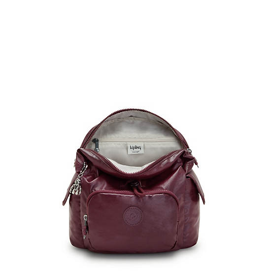 Sacs À Dos Kipling City Pack Mini Classiche Metallic Bordeaux | FR 1735TC